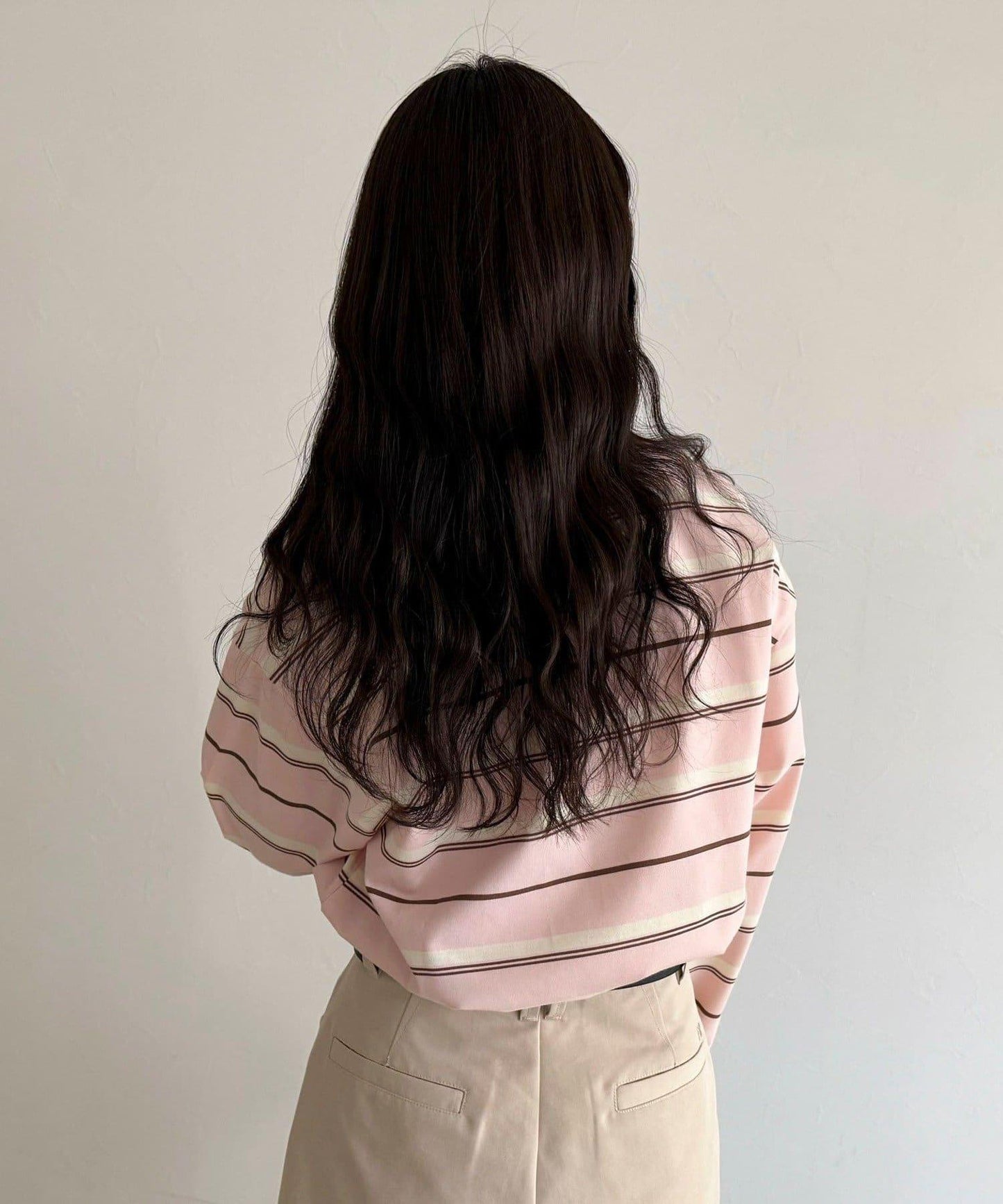 多色條紋長袖T恤