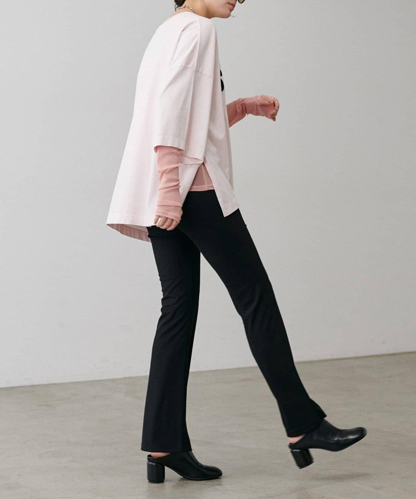 【LARUTA】網紗薄紗套頭衫