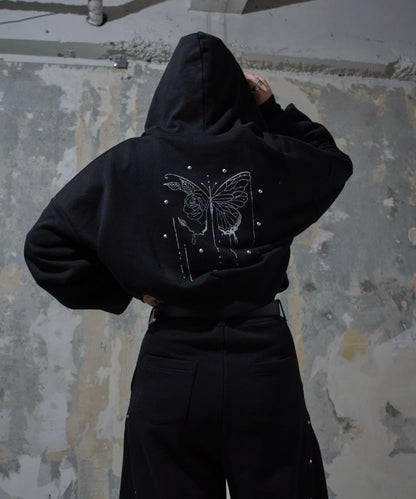 【Mavie..7】鉚釘裝飾衛衣連帽衫