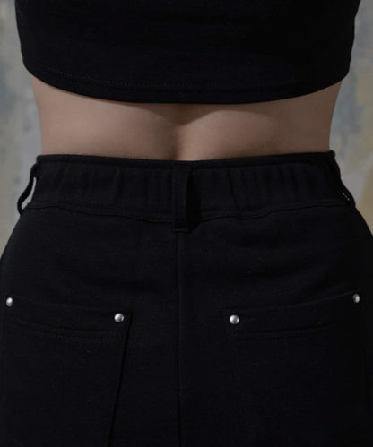 【Mavie..7】鉚釘裝飾迷你半身裙