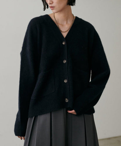 【LARUTA】狐狸毛羊毛蓬鬆開衫