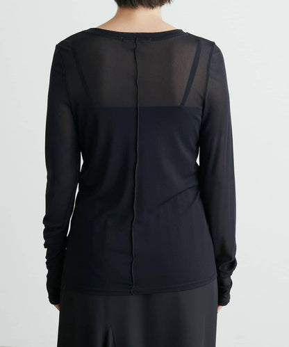 【LARUTA】網紗薄紗套頭衫