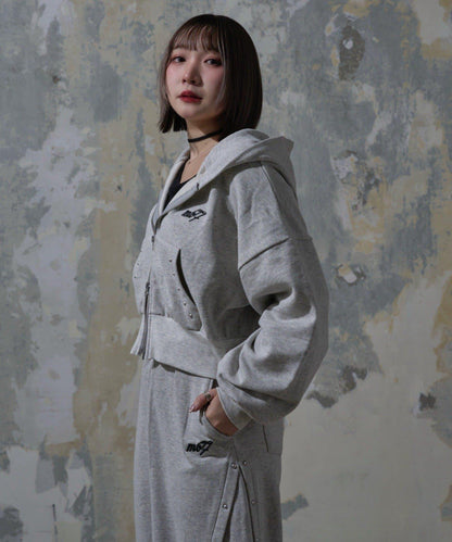 【Mavie..7】鉚釘裝飾衛衣連帽衫