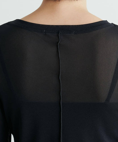 【LARUTA】網紗薄紗套頭衫