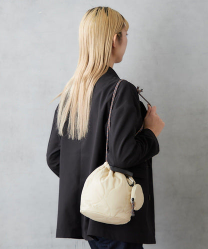 尼龍絎縫2WAY束口包 附迷你收納包