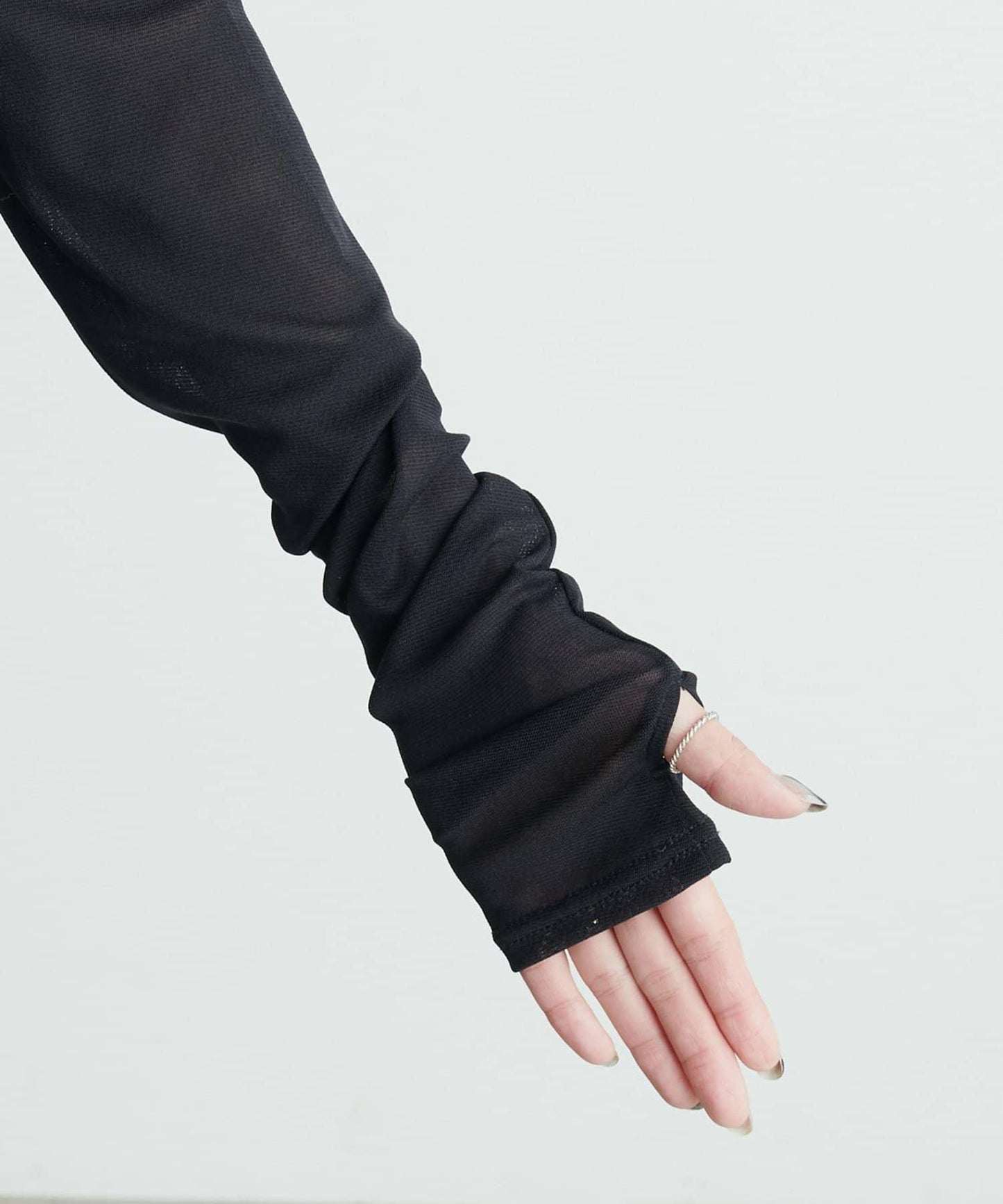 【LARUTA】網紗薄紗套頭衫