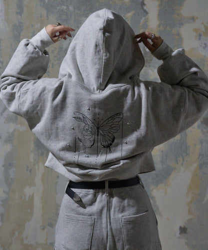 【Mavie..7】鉚釘裝飾衛衣連帽衫