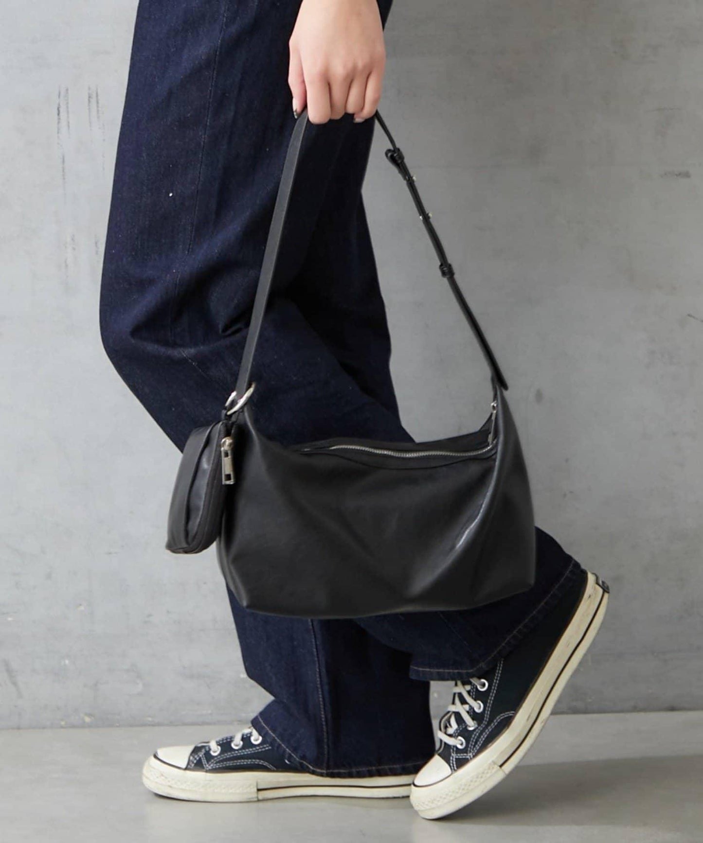 仿皮單肩迷你包 附環保袋