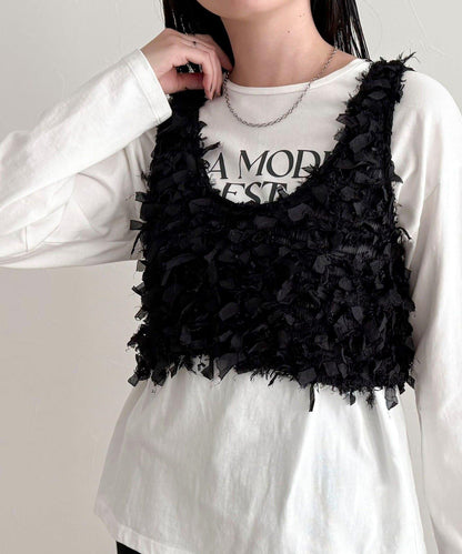 蝴蝶結帶吊帶背心