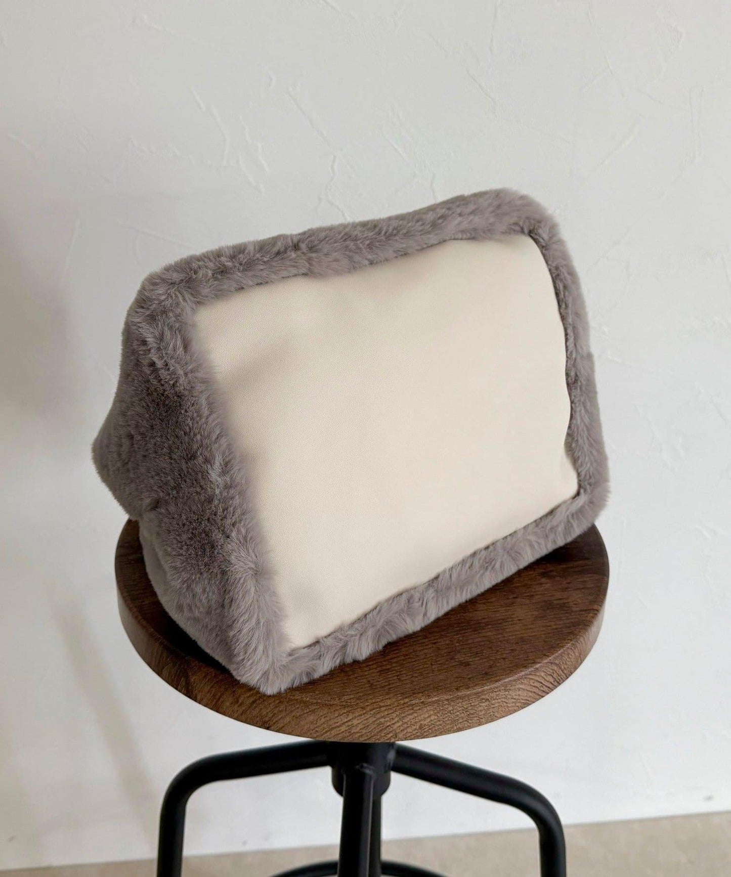 帶流蘇環保仿皮草兩用托特包