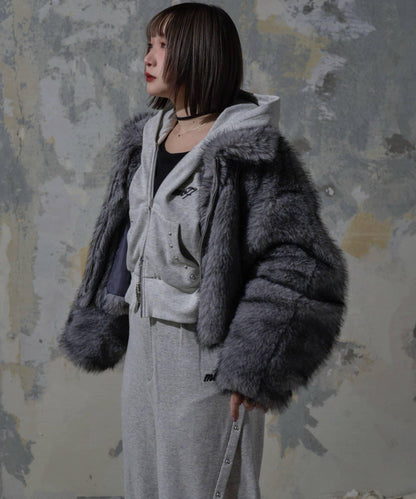 【Mavie..7】鉚釘裝飾衛衣連帽衫