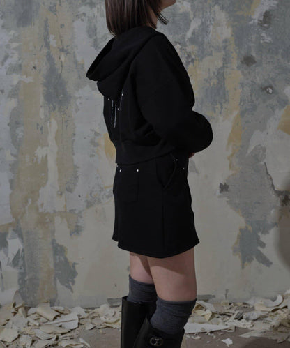 【Mavie..7】鉚釘裝飾衛衣連帽衫