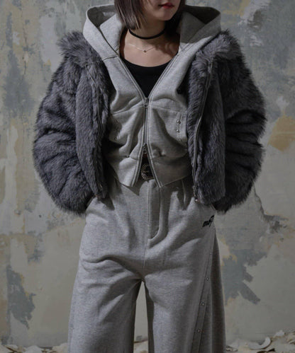 【Mavie..7】鉚釘裝飾衛衣連帽衫