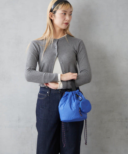 尼龍絎縫2WAY束口包 附迷你收納包