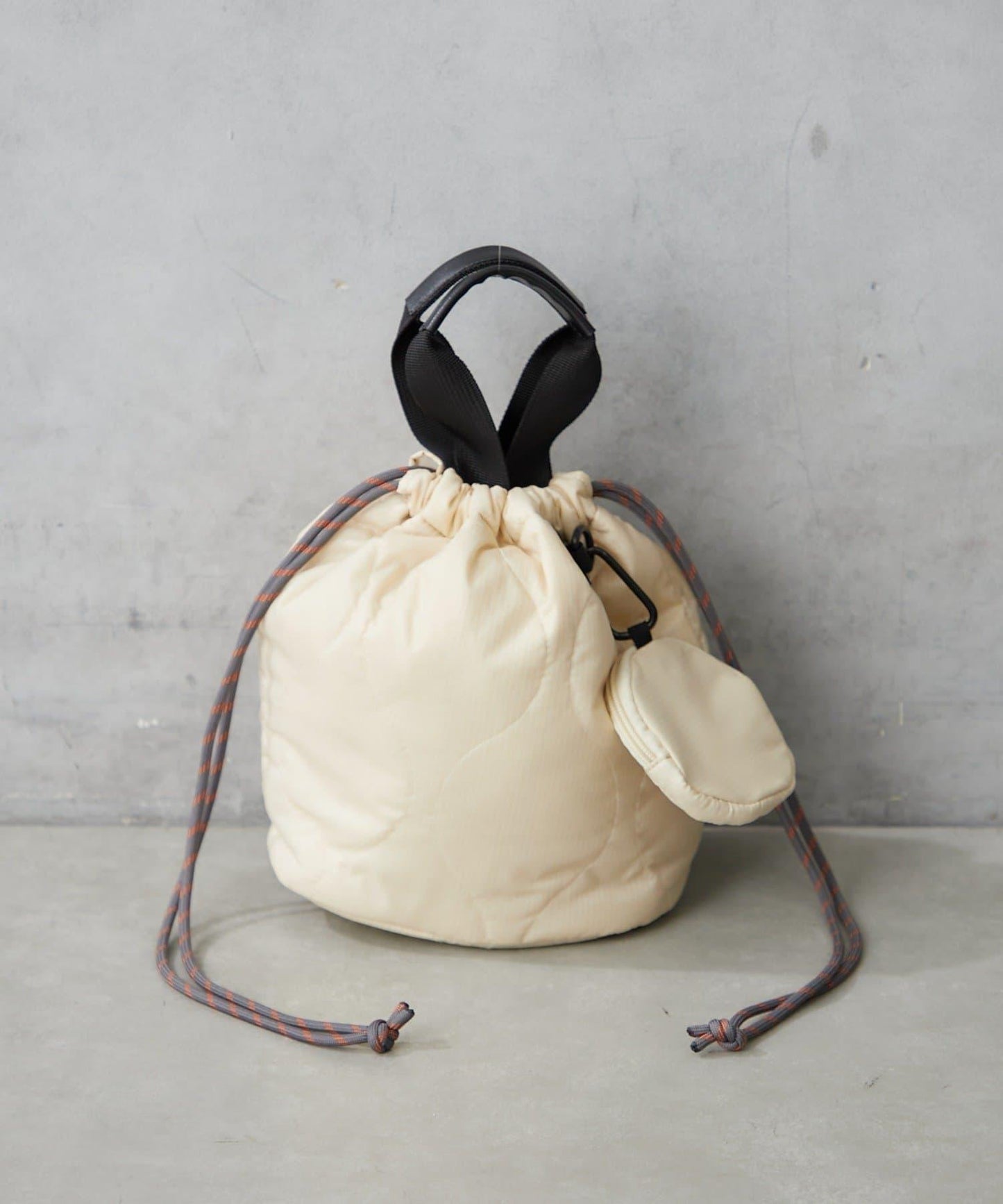 尼龍絎縫2WAY束口包 附迷你收納包