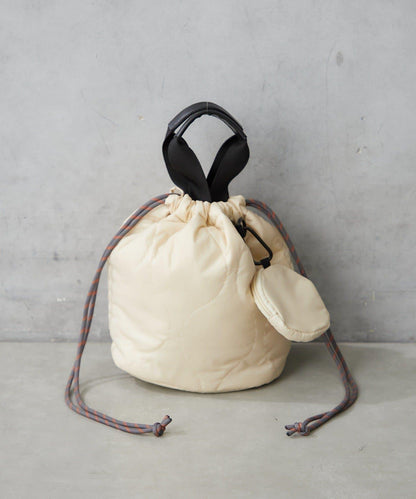 尼龍絎縫2WAY束口包 附迷你收納包