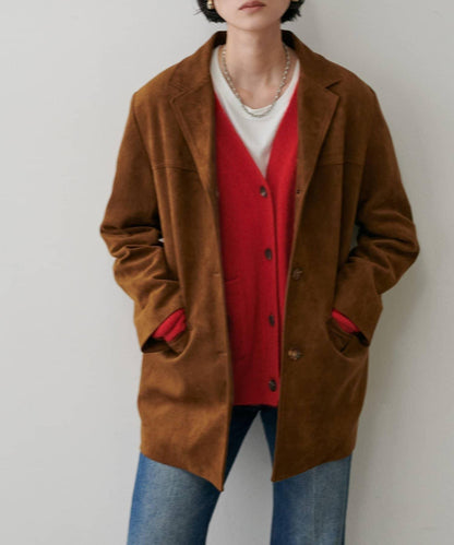 【LARUTA】狐狸毛羊毛蓬鬆開衫