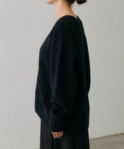 【LARUTA】狐狸毛羊毛蓬鬆開衫