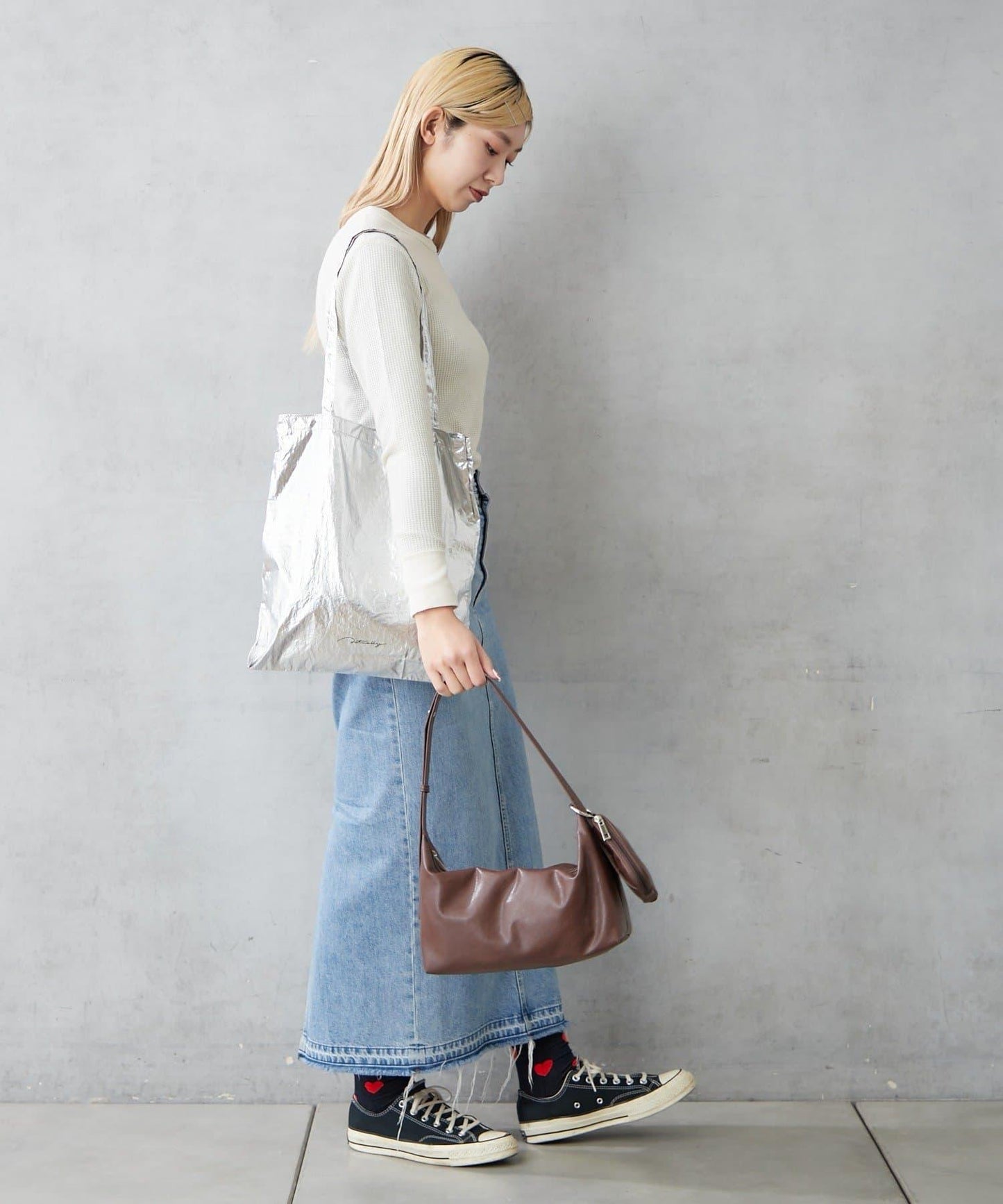 仿皮單肩迷你包 附環保袋