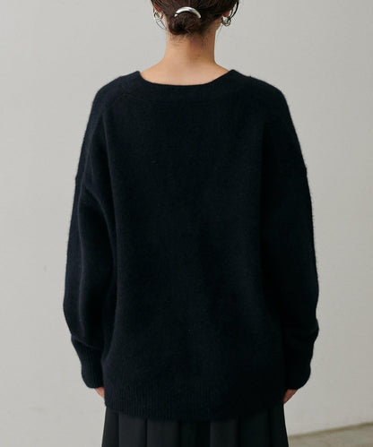 【LARUTA】狐狸毛羊毛蓬鬆開衫