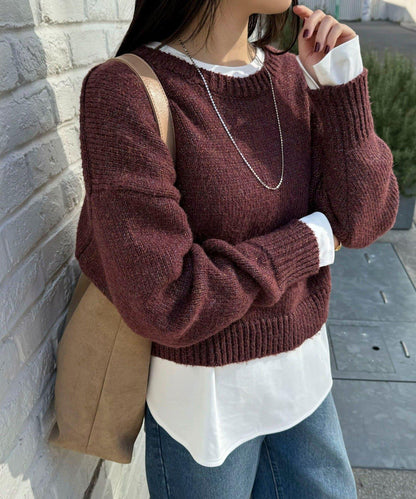 順滑圓弧下襬長袖T恤