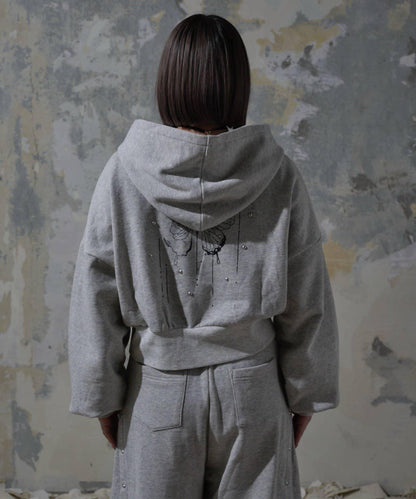 【Mavie..7】鉚釘裝飾衛衣連帽衫