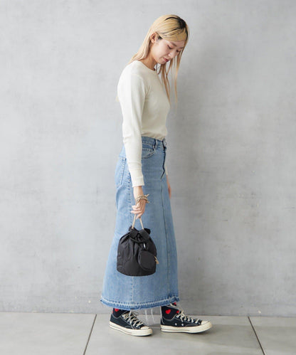 尼龍絎縫2WAY束口包 附迷你收納包