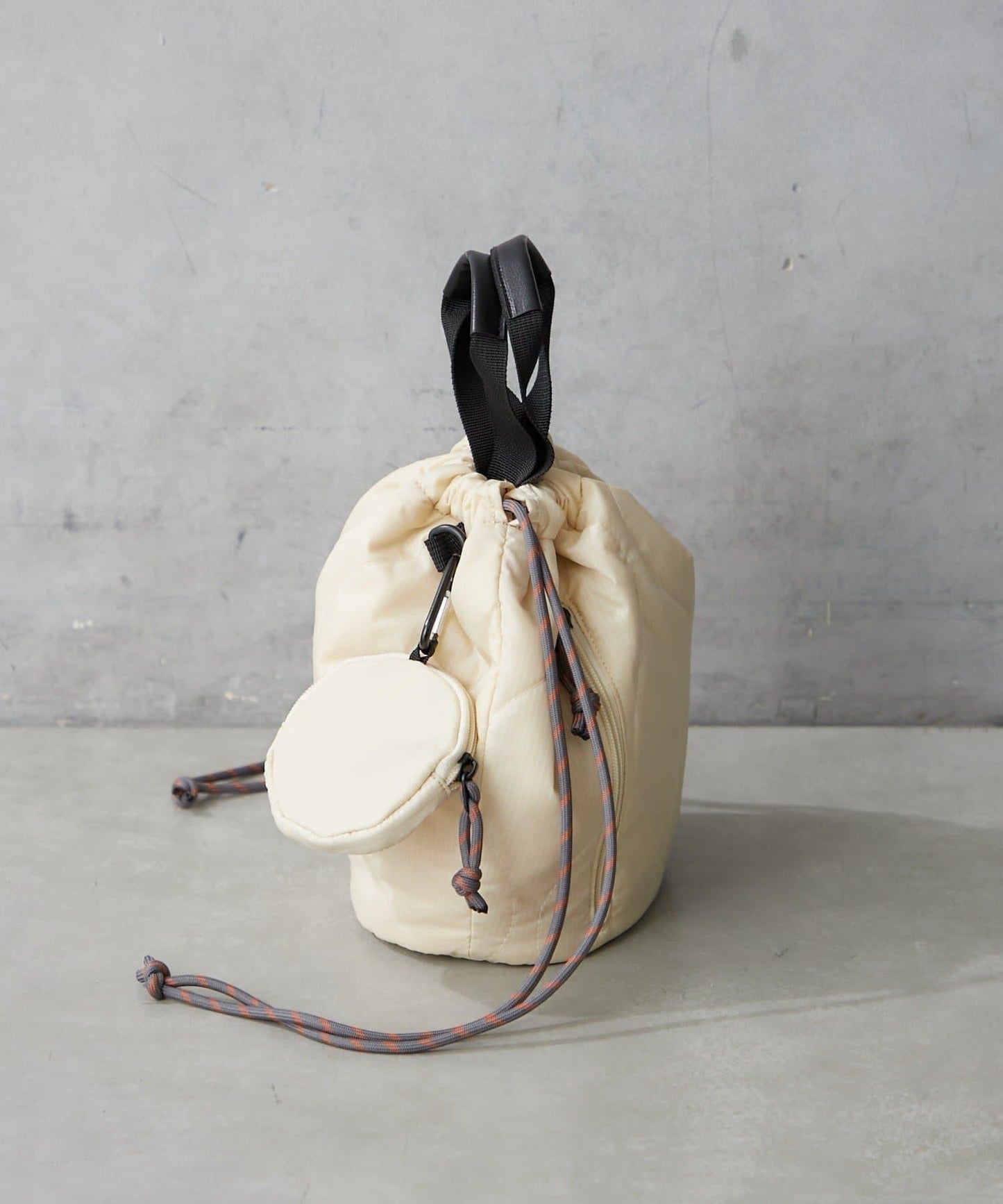 尼龍絎縫2WAY束口包 附迷你收納包