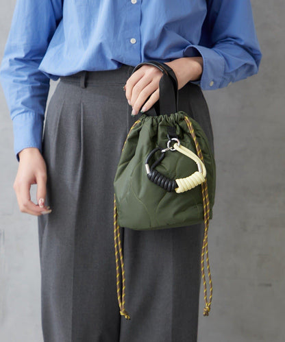 尼龍絎縫2WAY束口包 附迷你收納包