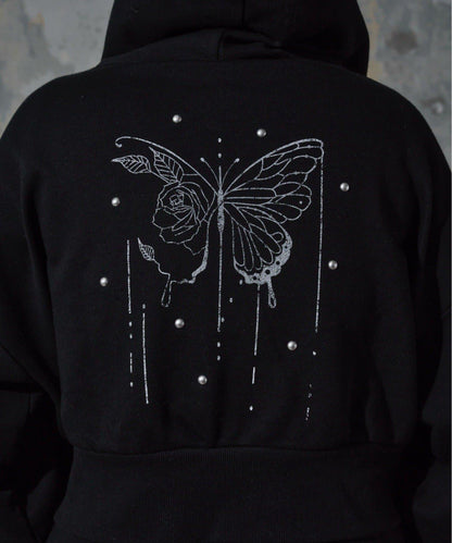 【Mavie..7】鉚釘裝飾衛衣連帽衫