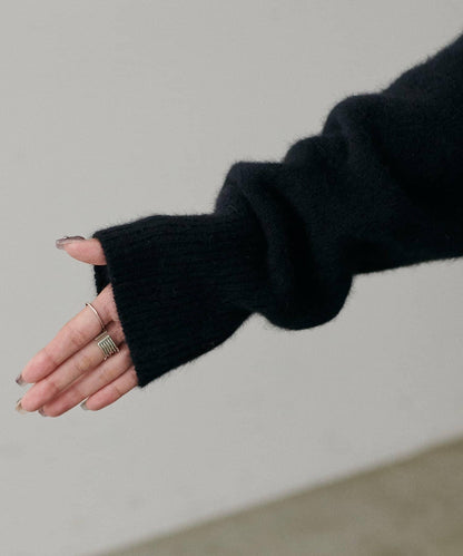 【LARUTA】狐狸毛羊毛蓬鬆開衫