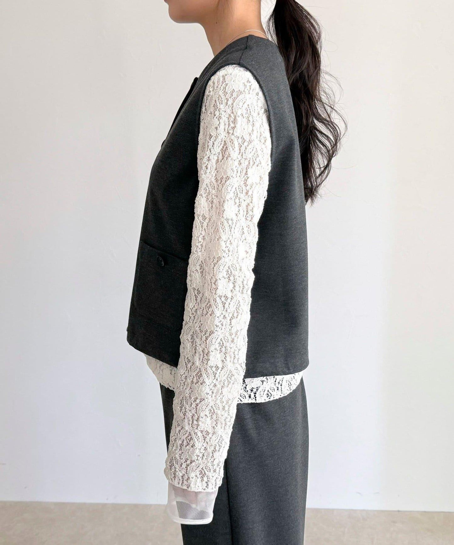 【套裝可搭配】無領馬甲