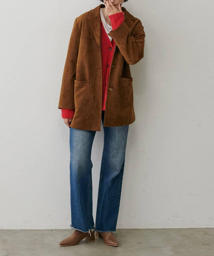 【LARUTA】狐狸毛羊毛蓬鬆開衫