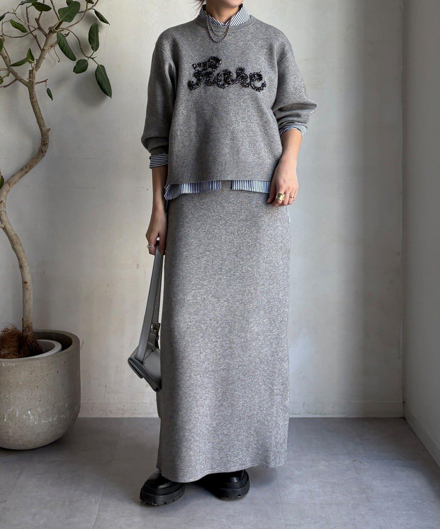 【套裝可搭配/官網限定】針織修身半身裙