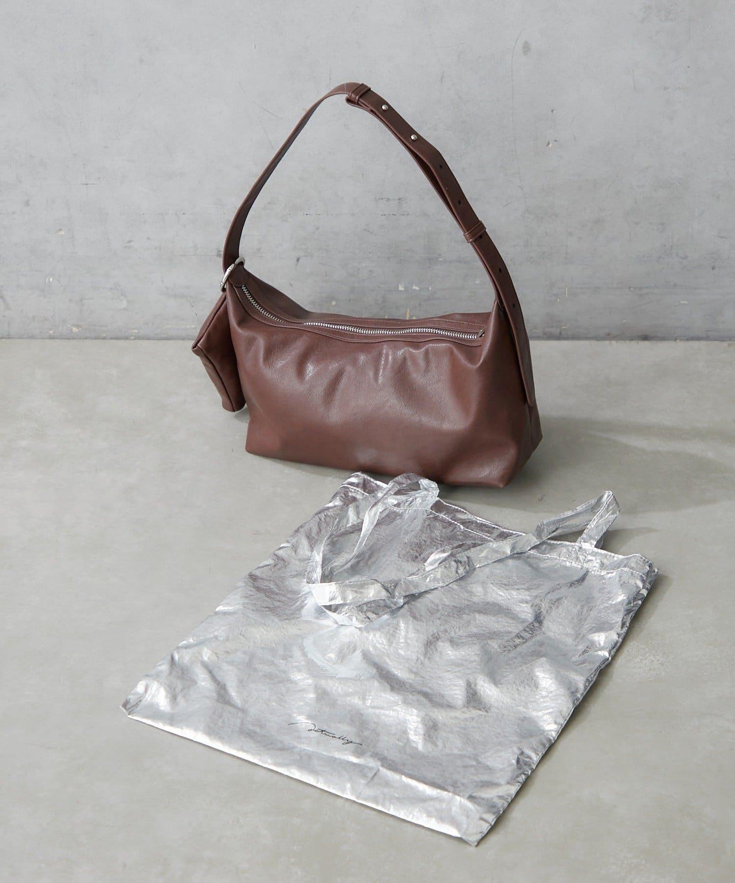 仿皮單肩迷你包 附環保袋