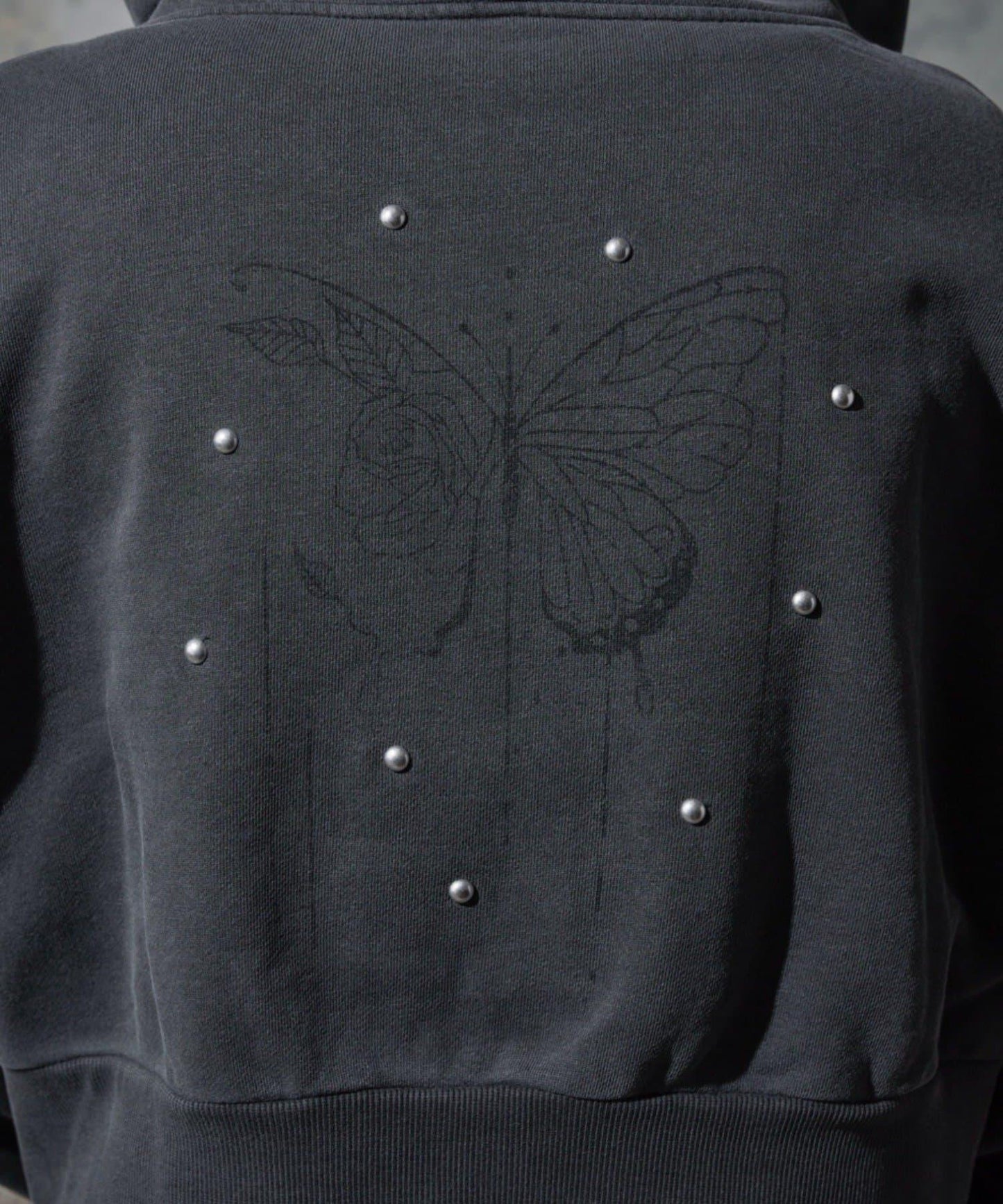 【Mavie..7】鉚釘裝飾衛衣連帽衫