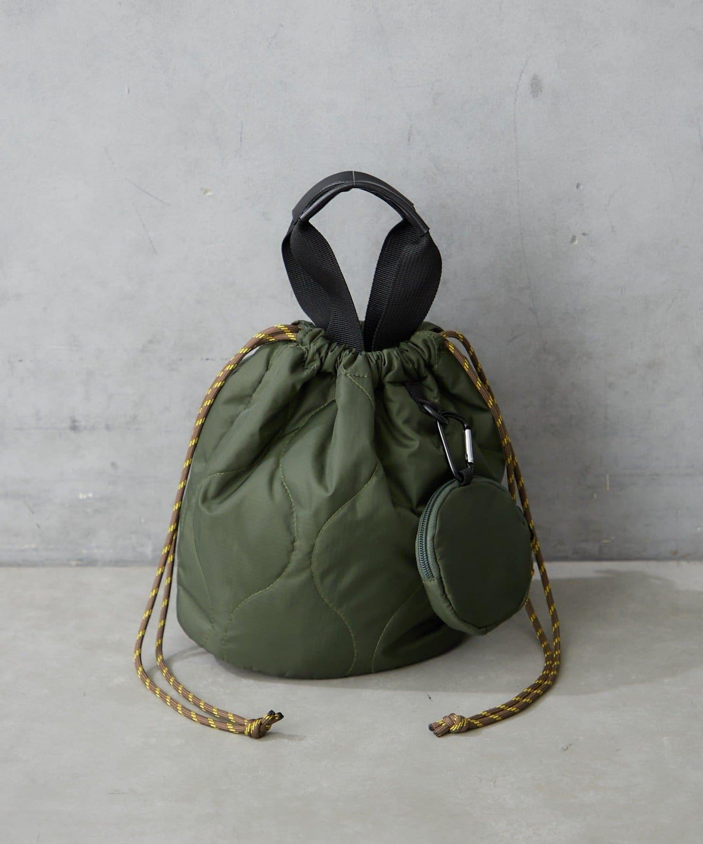 尼龍絎縫2WAY束口包 附迷你收納包