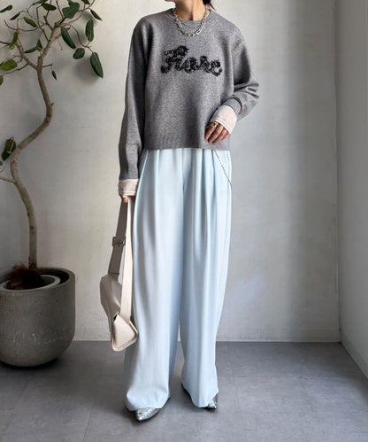 【套裝可搭配/官網限定】花呢織帶標誌針織衫