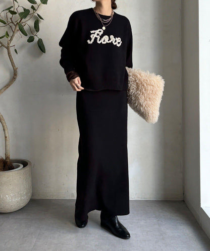 【套裝可搭配/官網限定】花呢織帶標誌針織衫