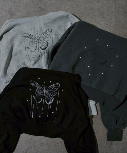 【Mavie..7】鉚釘裝飾衛衣連帽衫