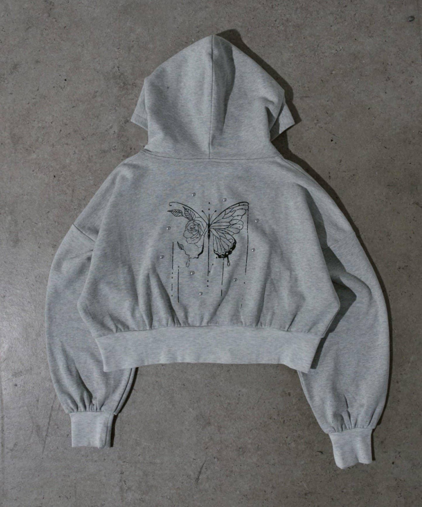 【Mavie..7】鉚釘裝飾衛衣連帽衫