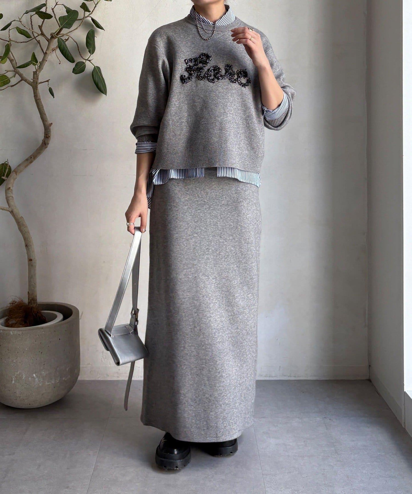 【套裝可搭配/官網限定】針織修身半身裙