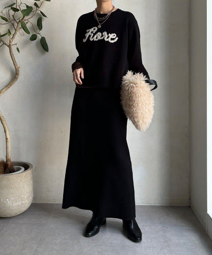 【套裝可搭配/官網限定】花呢織帶標誌針織衫