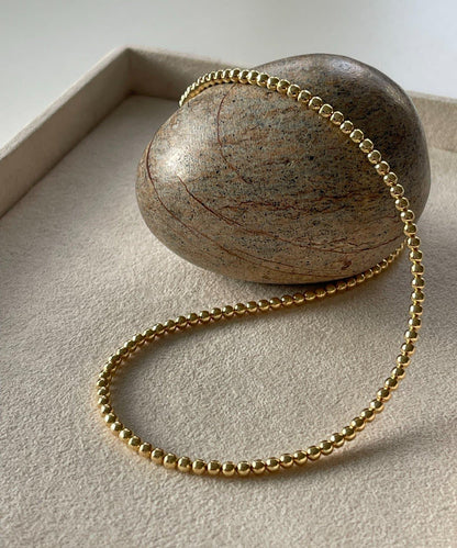 《スターリングシルバー/ゴールドメッキ使用》納瓦霍珍珠3×40項鍊