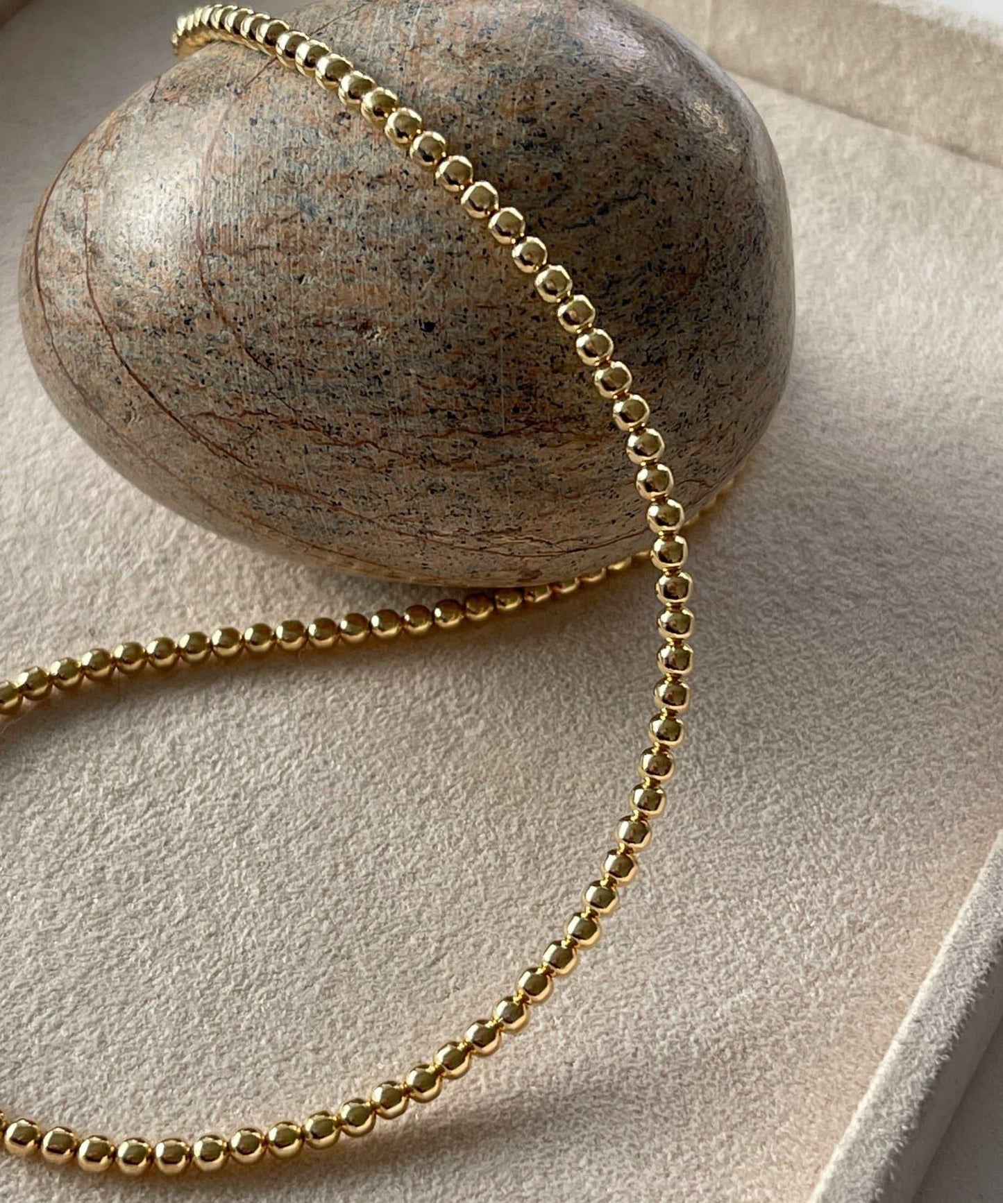 《スターリングシルバー/ゴールドメッキ使用》納瓦霍珍珠3×40項鍊