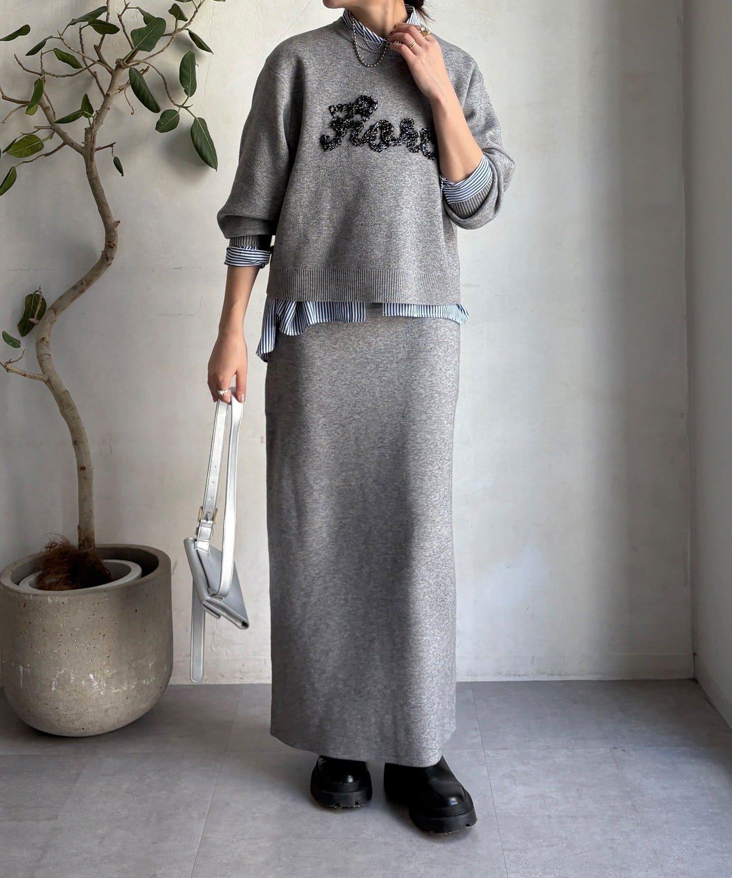 【套裝可搭配/官網限定】針織修身半身裙