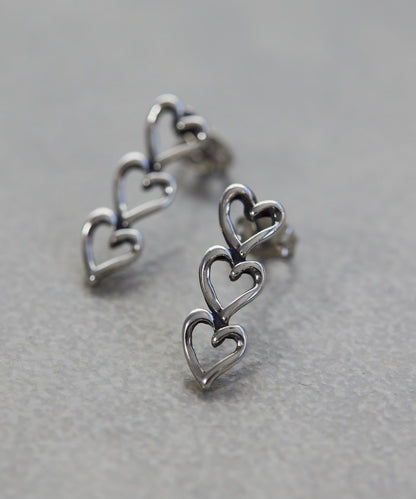 《スターリングシルバー使用》三心形耳釘