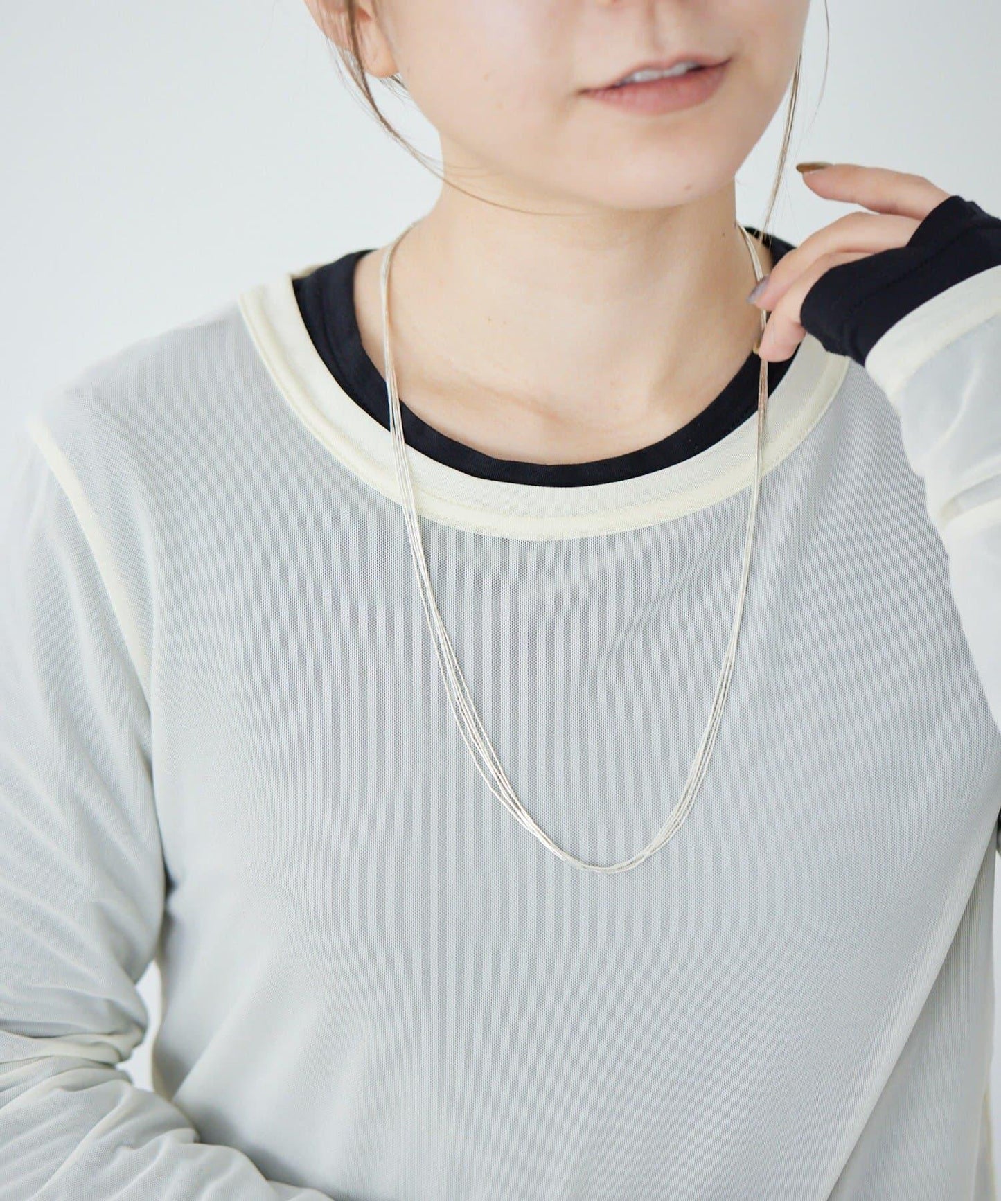 《スターリングシルバー使用》液態銀5×60長款項鍊