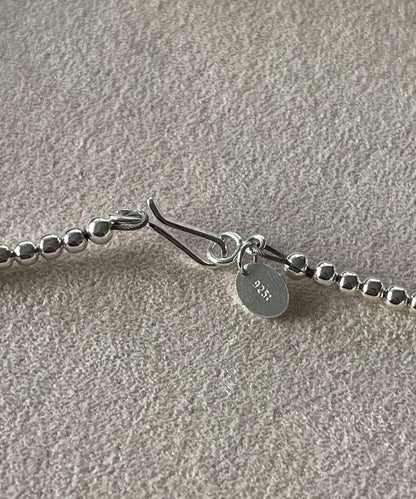 《スターリングシルバー/ゴールドメッキ使用》金色頂端納瓦霍珍珠3×40項鍊