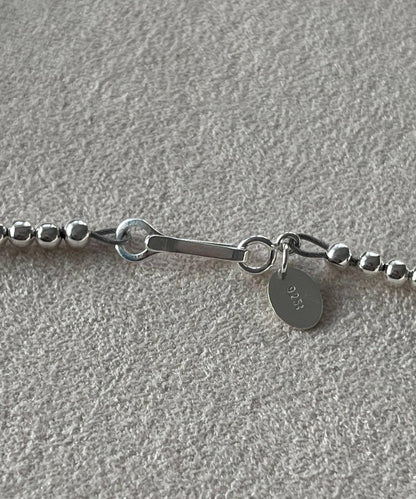 《スターリングシルバー/ゴールドメッキ使用》金色頂端納瓦霍珍珠3×40項鍊